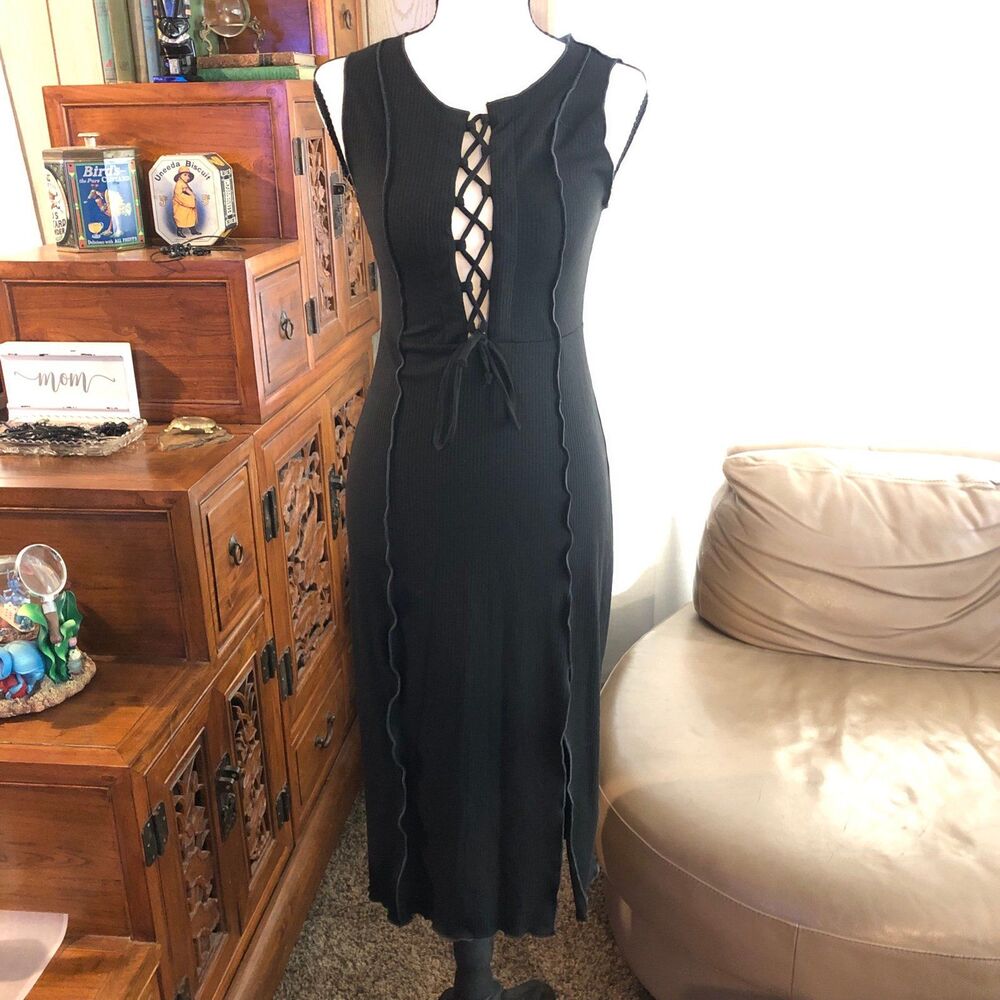 Wild Fable black lace up dress